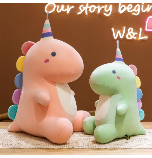 1pc New Creative Candy Color Dinosaur Plush Doll Sleeping Pillow For Children