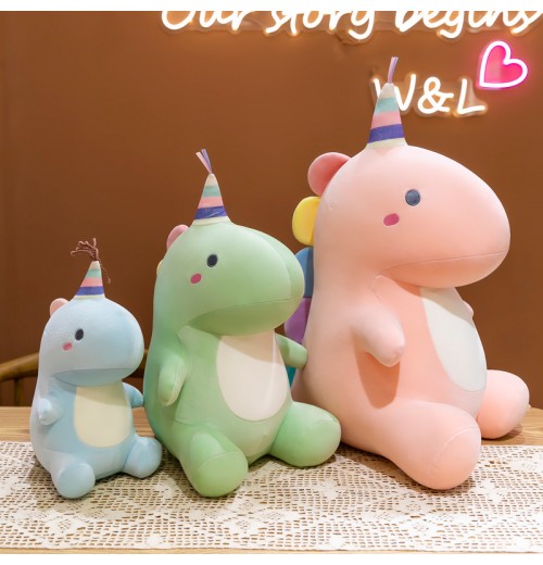 1pc New Creative Candy Color Dinosaur Plush Doll Sleeping Pillow For Children