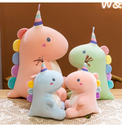 1pc New Creative Candy Color Dinosaur Plush Doll Sleeping Pillow For Children