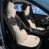 1pc Sheep Shaped Plush Doll, Car Headrest Backrest Cartoon Alpaca For Winter, Car Accessories