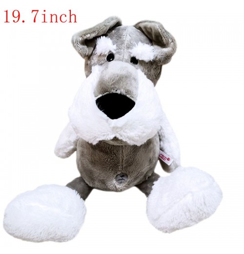 13.8Inch 19.7Inch Schnauzer Dog Plush Toy,  Stuffed Animals Doll For Kids Birthday Gifts For Children For Baby