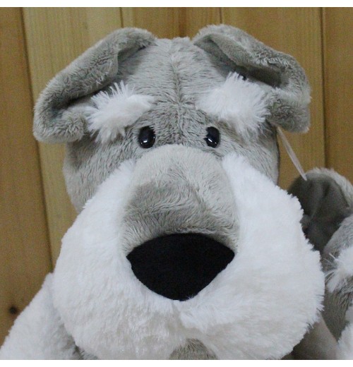 13.8Inch 19.7Inch Schnauzer Dog Plush Toy,  Stuffed Animals Doll For Kids Birthday Gifts For Children For Baby