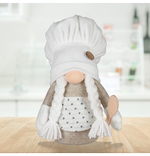 1pc, White Chef Hat Figure Doll