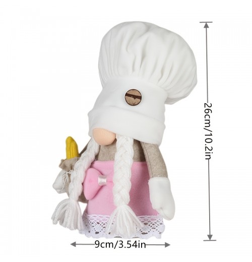 1pc, White Chef Hat Figure Doll