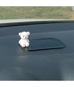 13*7cm Car Anti-Slip Pad Bear Doll Ornament Car Silicone Interior Dashboard