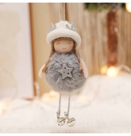 1pc, Holiday Gift,Kids Cute Denim Babydoll Gift, Christmas Teddy Angel Girls Charm